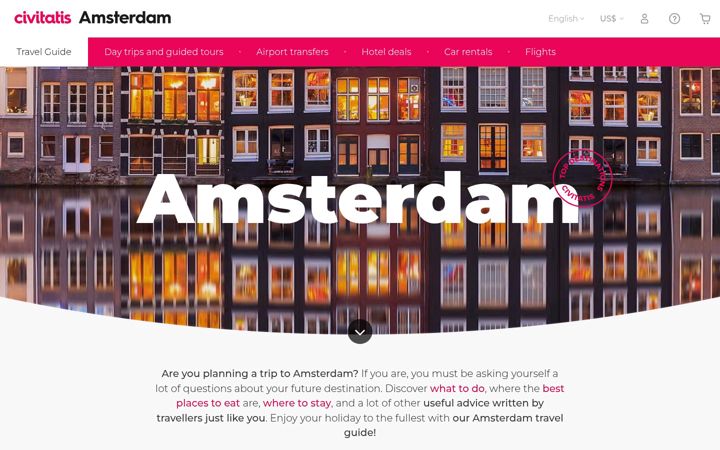 Screenshot of introducingamsterdam.com