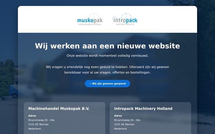 Screenshot of intropack.nl
