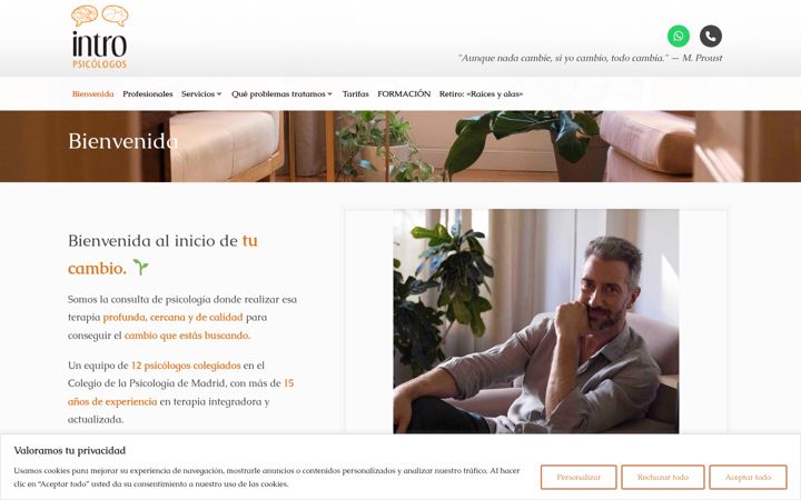 Screenshot of intropsicologosmadrid.com