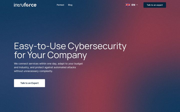 Screenshot of intruforce.com