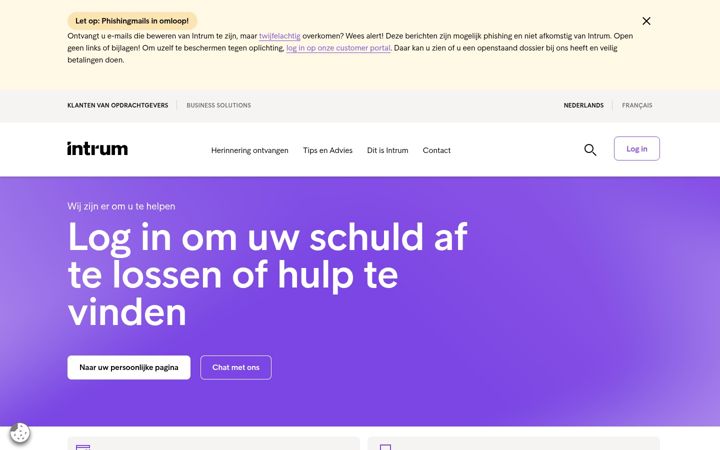 Screenshot of intrum.be
