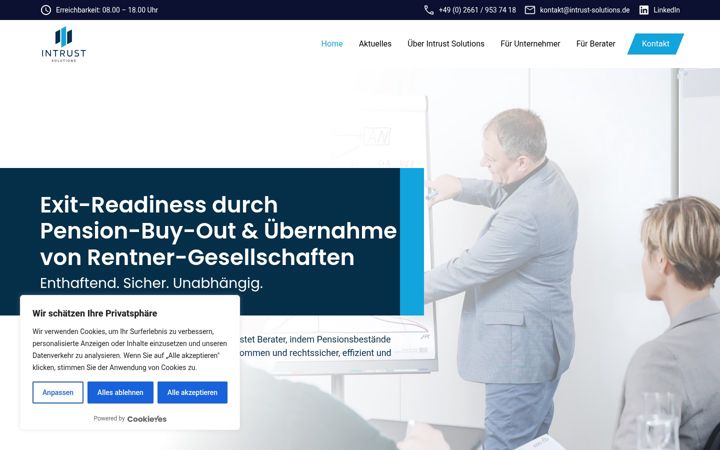 Screenshot of intrust-solutions.de