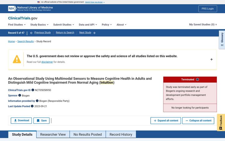Screenshot of intuitionstudy.com