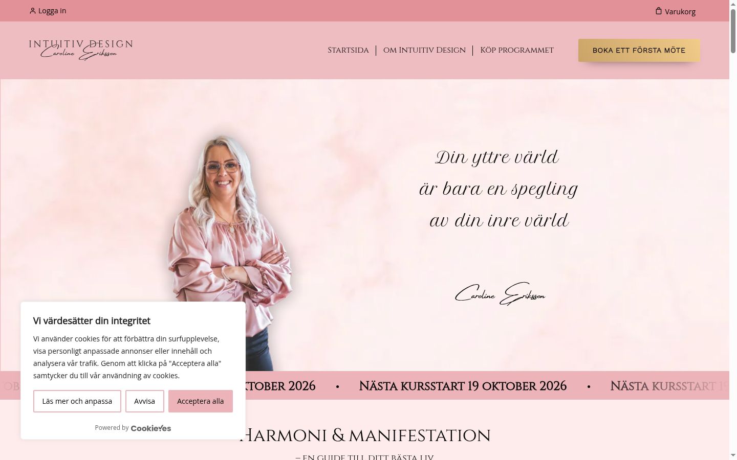 Captura de ecrã do banner de consentimento apresentado antes de qualquer interação