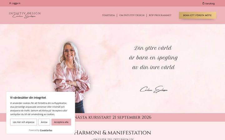 Screenshot of intuitivdesign.se