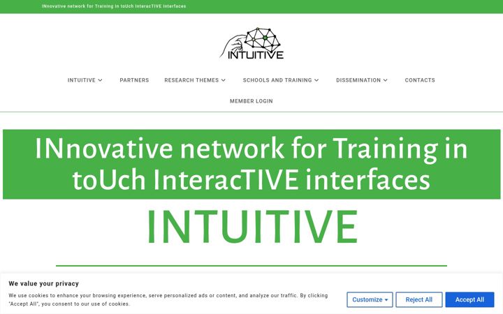 Screenshot of intuitive-itn.eu