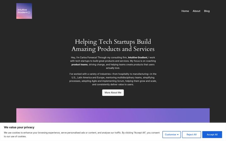 Screenshot of intuitivegradient.com