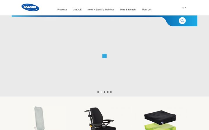 Screenshot of invacare.ch