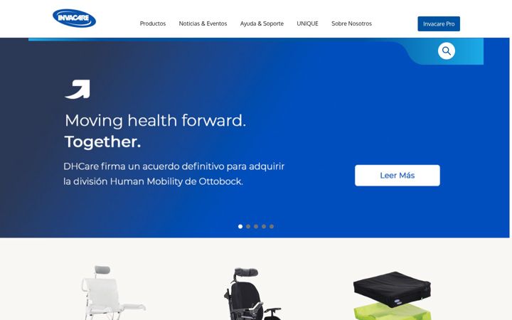 Screenshot of invacare.es