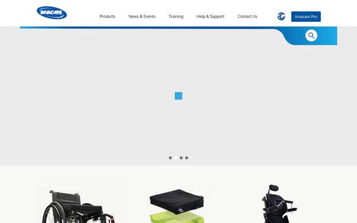 Screenshot of invacare.eu.com
