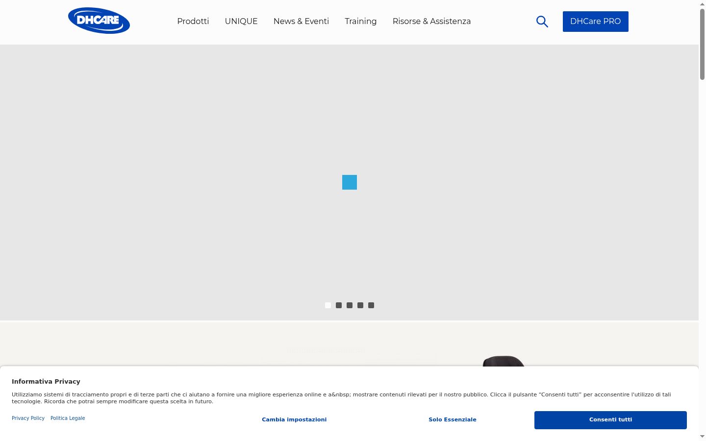 Screenshot des Einwilligungsbanners vor jeglicher Interaktion