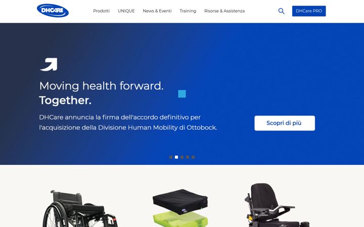 Screenshot of invacare.it