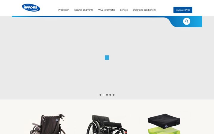 Screenshot of invacare.nl