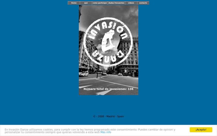 Screenshot of invasiondanza.com