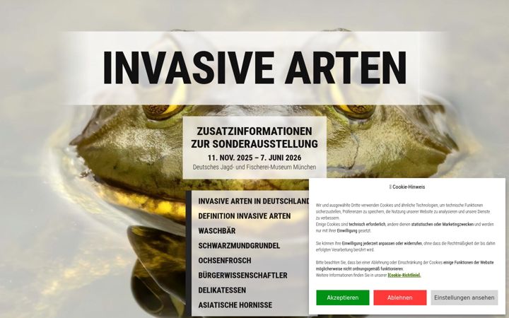 Screenshot of invasive-arten.net