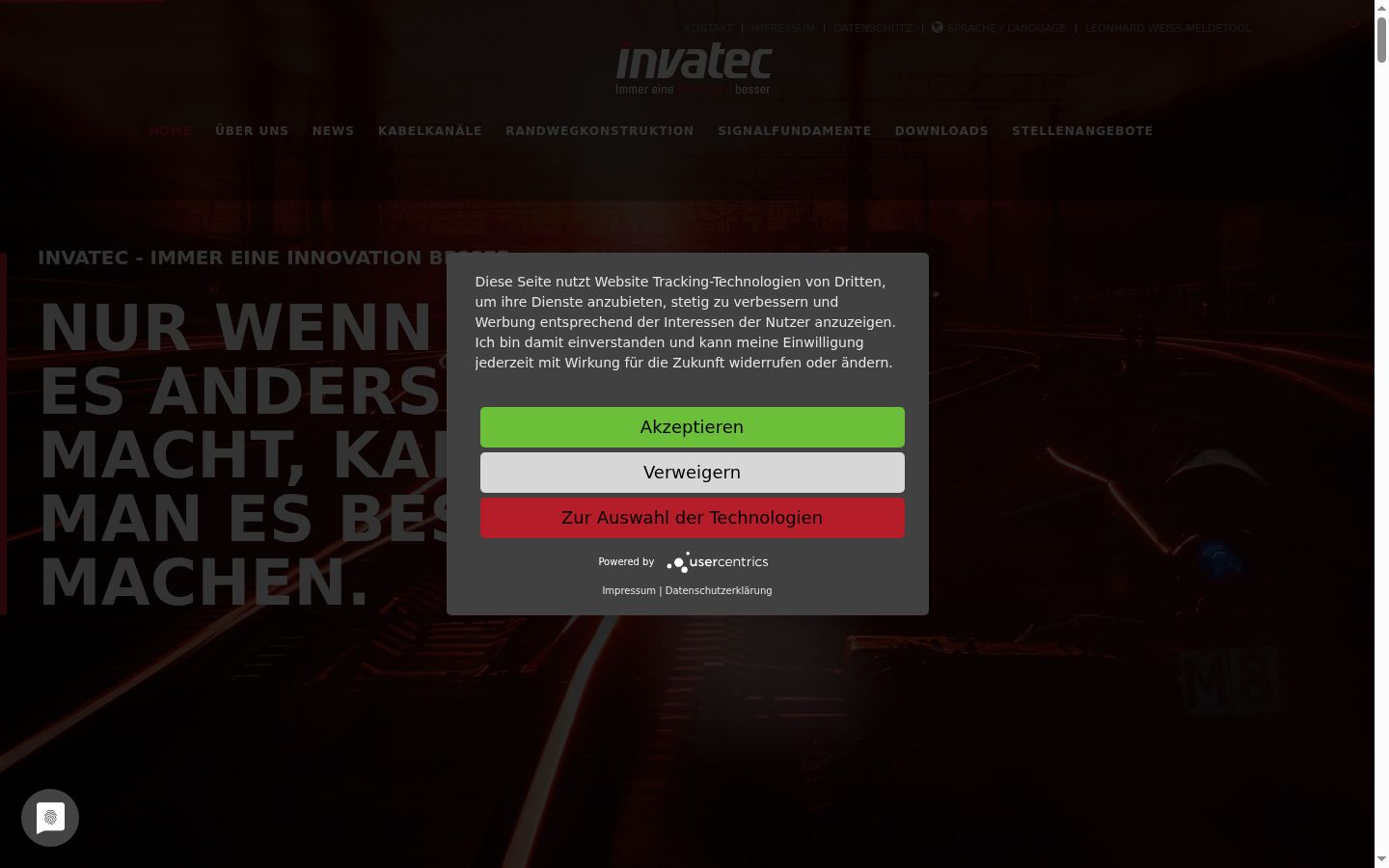 Sutikimo reklamjuostės, rodytos prieš bet kokią sąveiką, ekrano kopija