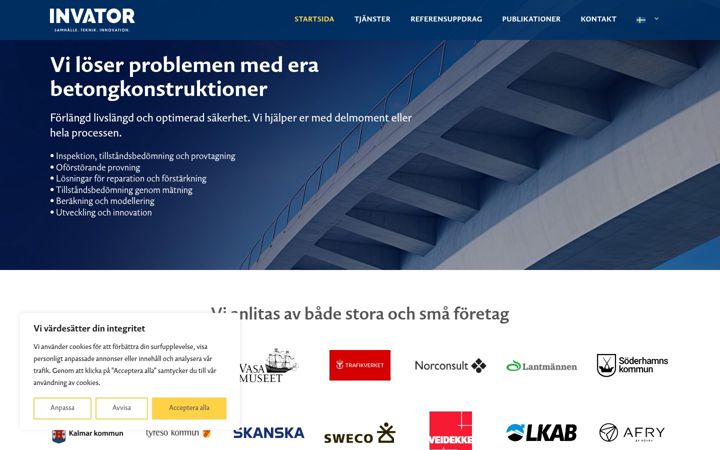 Screenshot of invator.se