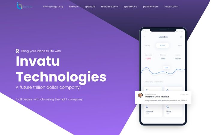 Screenshot of invatu.com