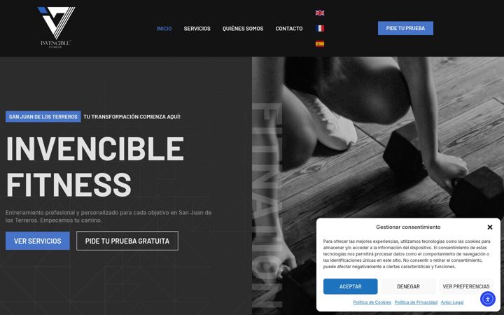 Screenshot of invenciblefitness.es