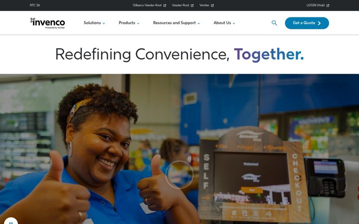 Screenshot of invenco.com