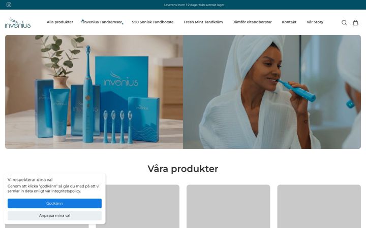 Screenshot of invenius.se