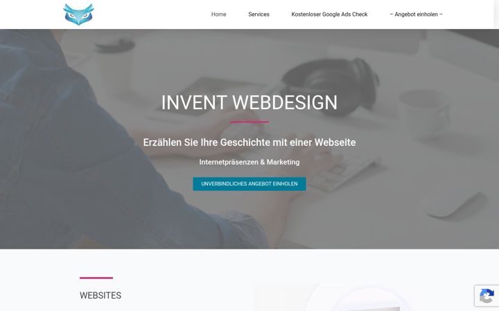 Screenshot of invent-webdesign.de