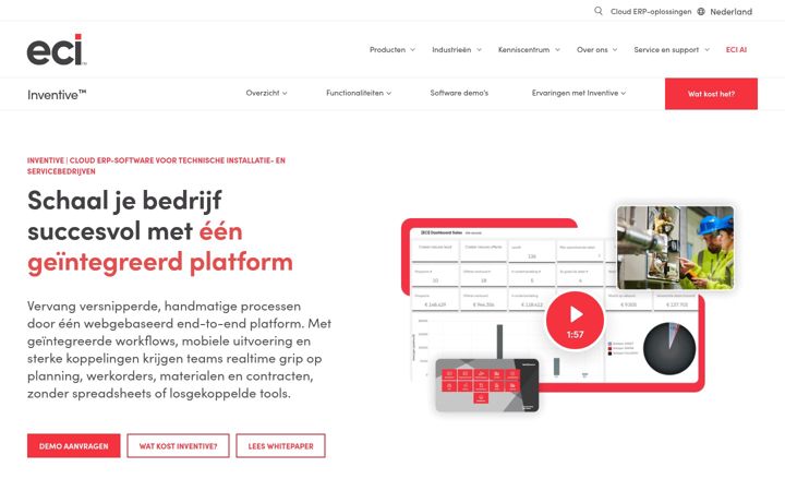 Screenshot of inventive.nl