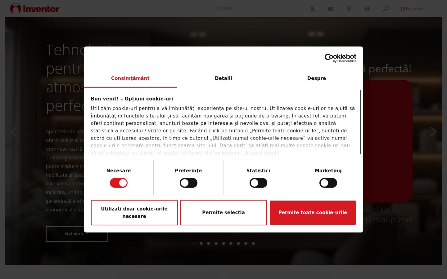 Snímek obrazovky baneru souhlasu zobrazeného před jakoukoli interakcí