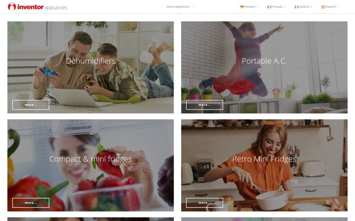 Screenshot of inventorappliances.com
