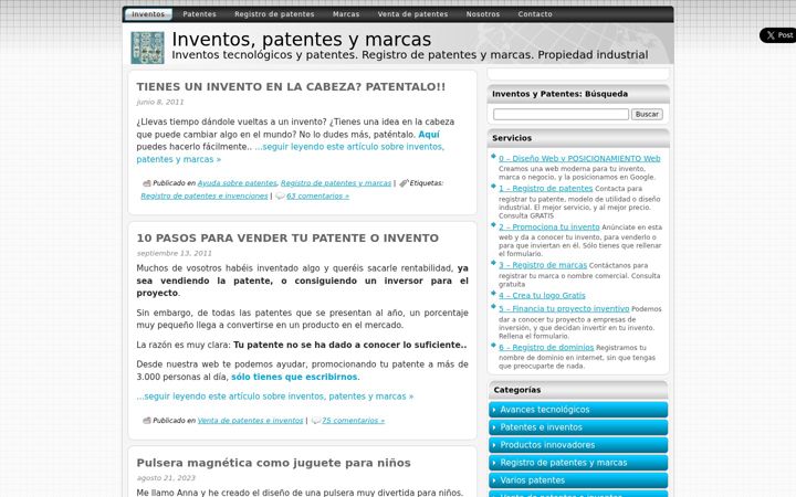 Screenshot of inventosnuevos.com