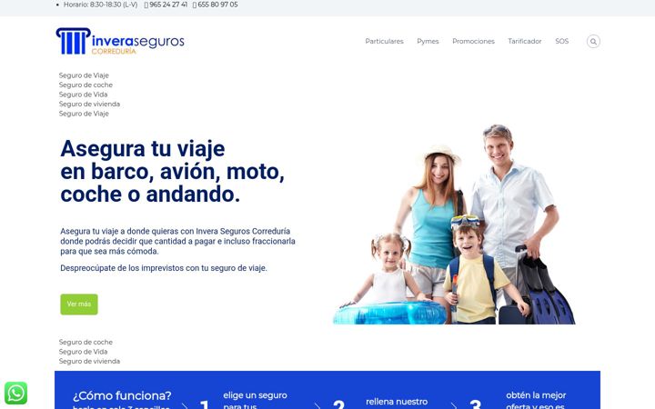 Ekrānuzņēmums no inveraseguros.com