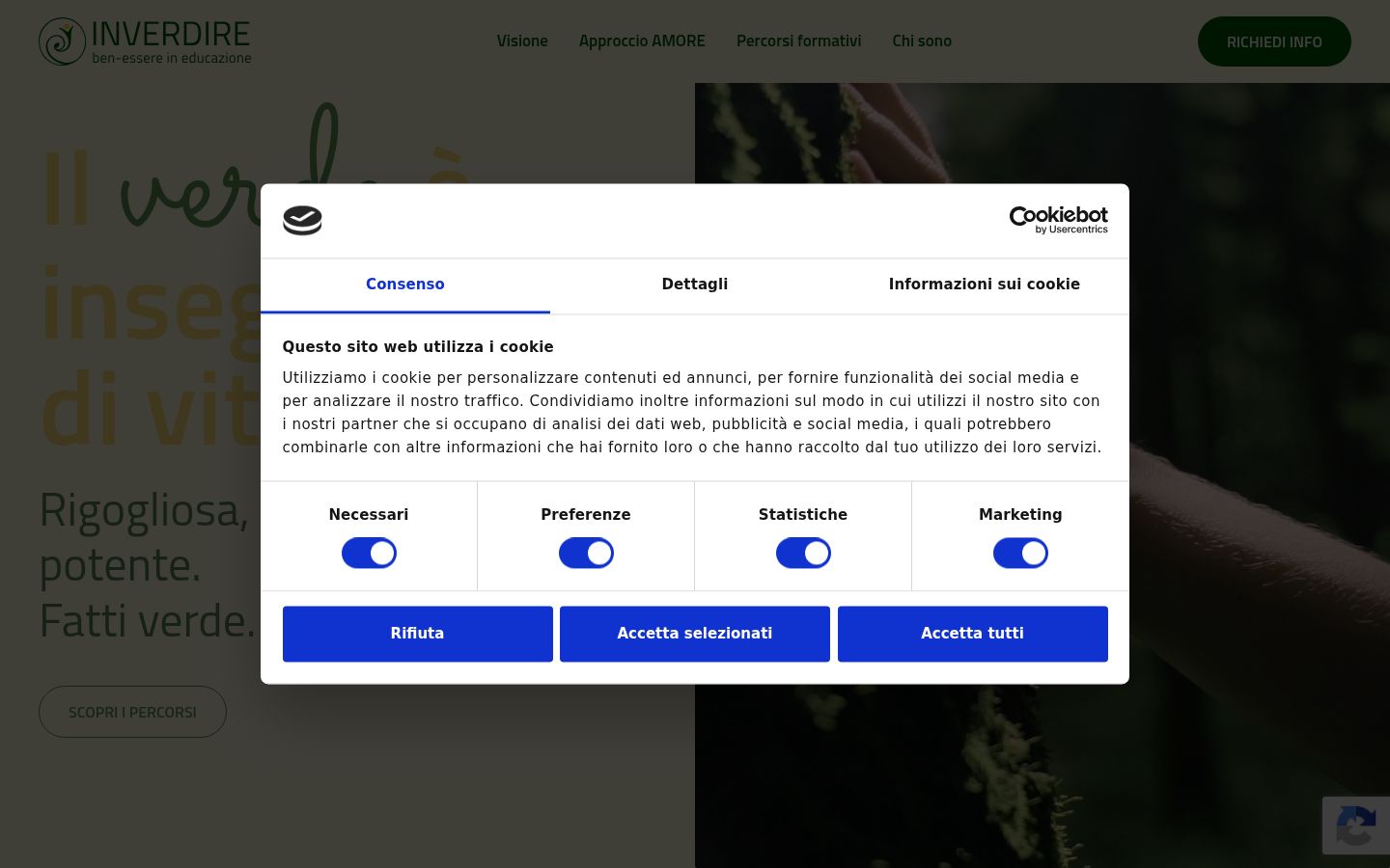 Screenshot of the consent banner shown before any interaction