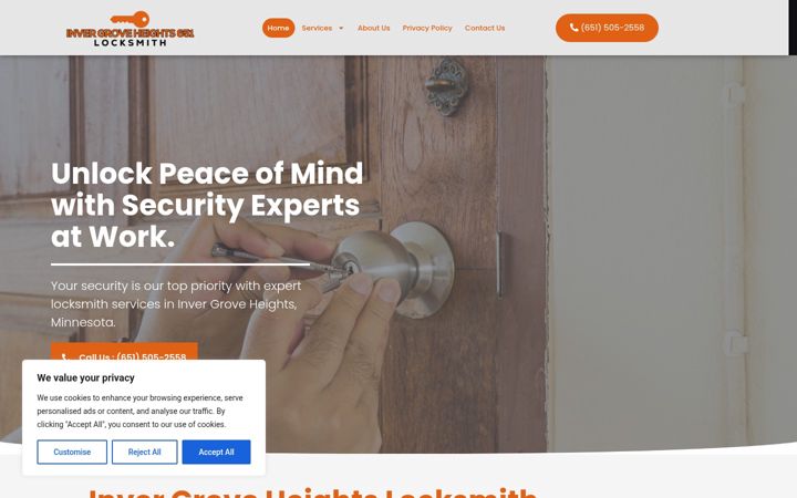 Screenshot of invergroveheights651locksmith.com