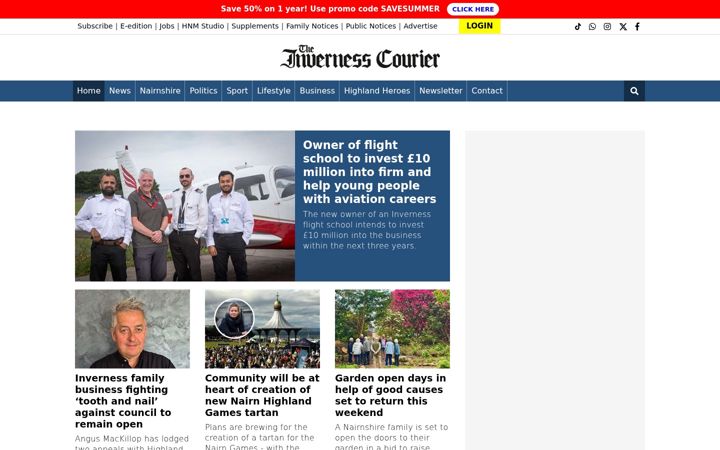 Screenshot of inverness-courier.co.uk