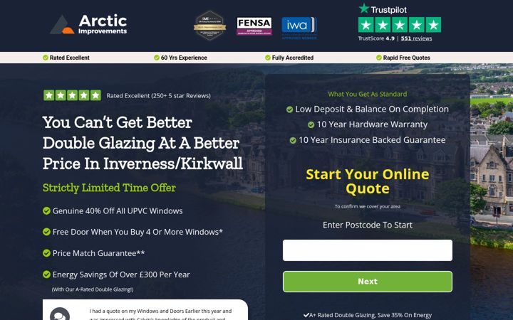 Screenshot of invernesswindows.co.uk