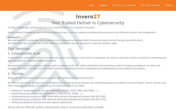 Screenshot of invero27.com