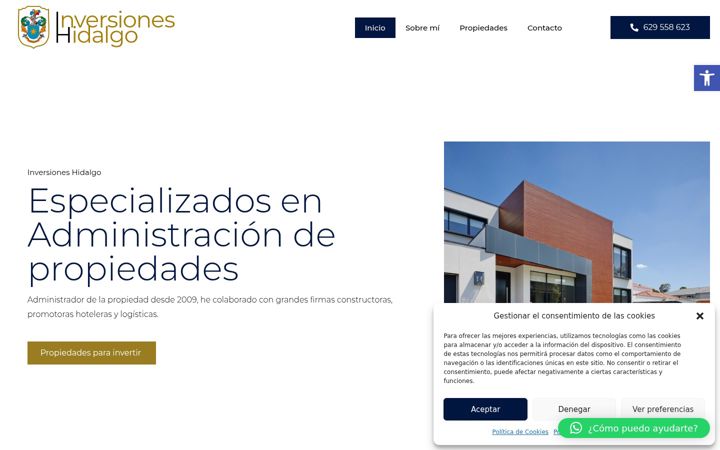 Screenshot of inversioneshidalgo.com