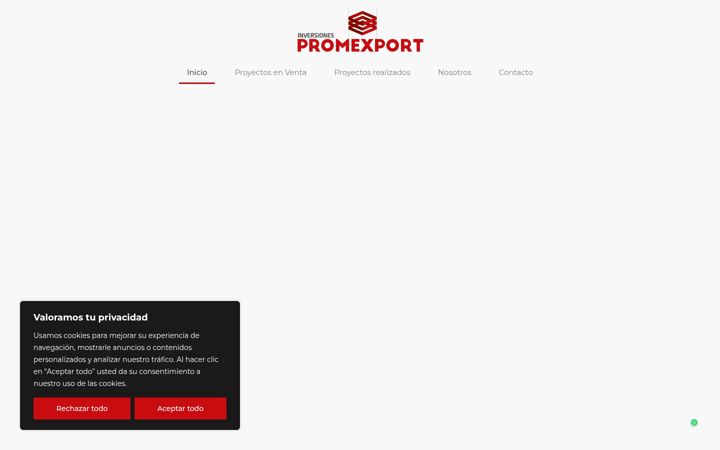 Skärmbild av inversionespromexport.com