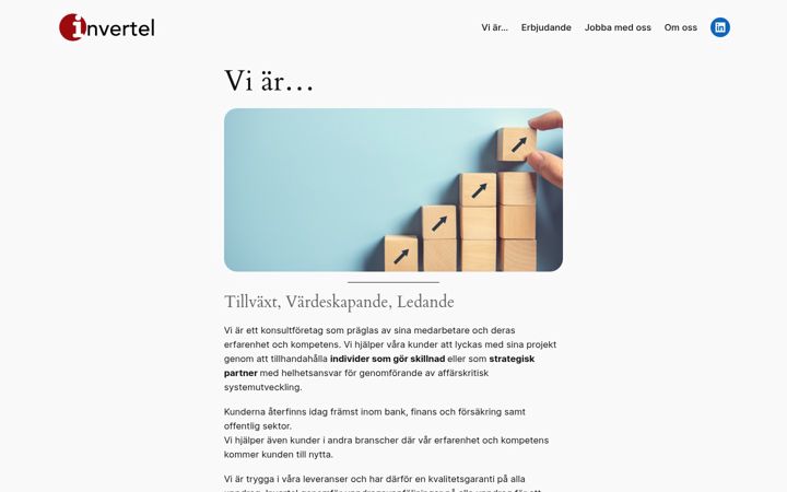 Skärmbild av invertel.com