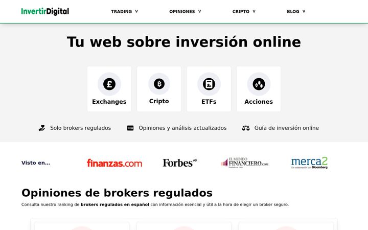 Screenshot of invertirdigital.com