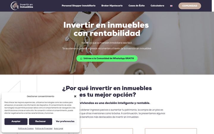 Screenshot of invertireninmuebles.net