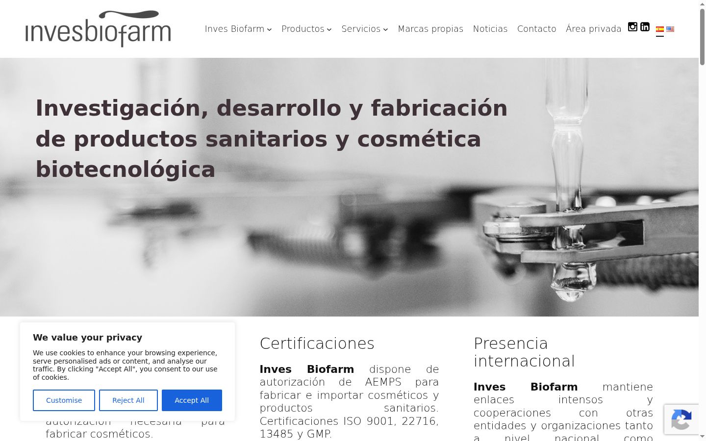 Screenshot del banner di consenso mostrato prima di qualsiasi interazione