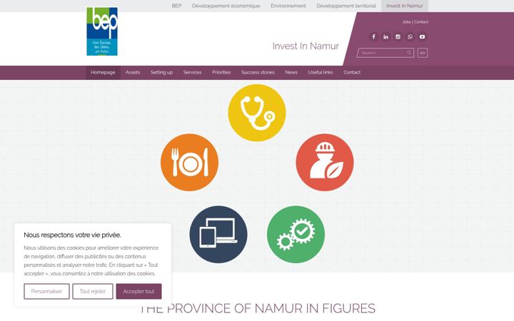 Screenshot of invest-in-namur.be
