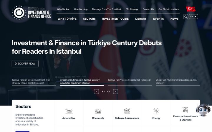 Screenshot von invest.gov.tr