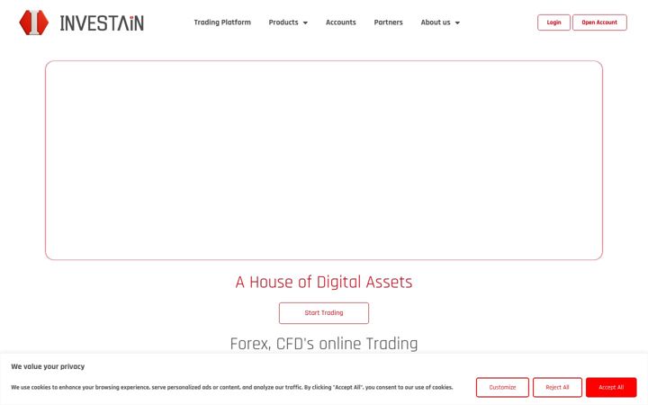 Screenshot of investain.com