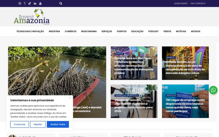 Screenshot of investamazonia.com.br