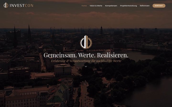 Skärmbild av investcon-gmbh.com