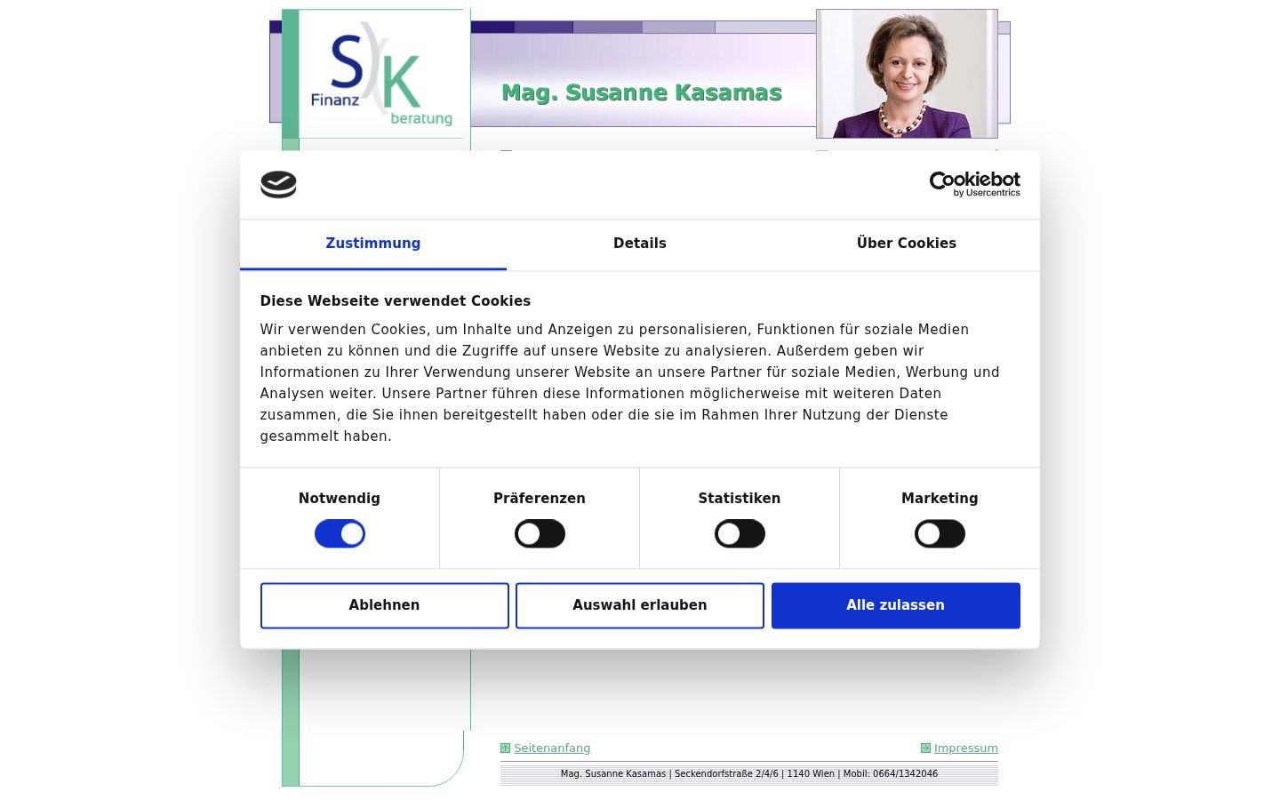 Skærmbillede af samtykkebanneret, som det blev vist før nogen interaktion