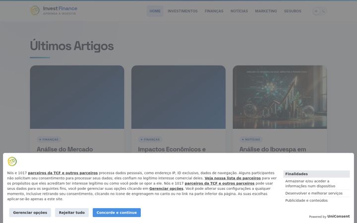 Snímek obrazovky investfinance.com.br