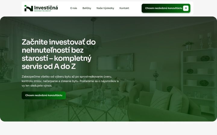 Screenshot of investicnanehnutelnost.com
